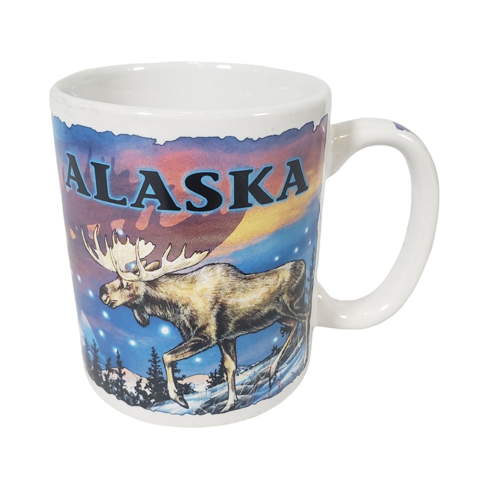 Arctic Circle Enterprises Alaska Moose Souvenir Coffee Mug Wildlife Ceramic